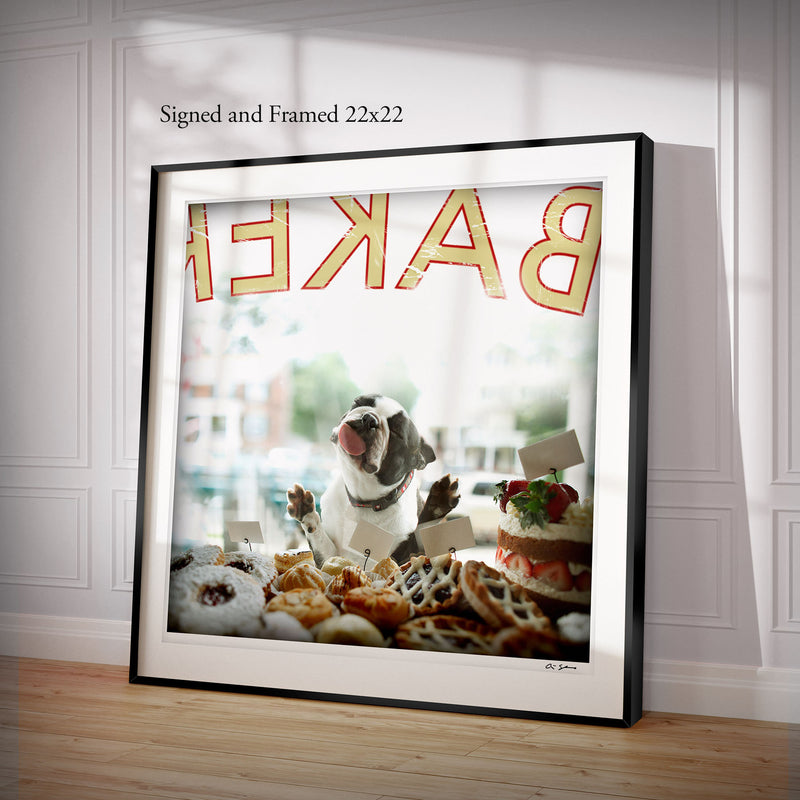 BISCUIT Dog Canvas Art Print - Boston Terrier Kitchen Decor