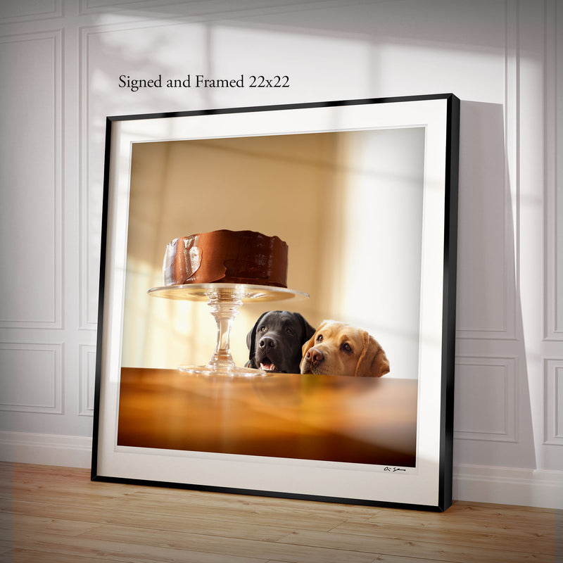 FORBIDDEN TREASURE Dog Canvas Art Print - Labrador Kitchen Art